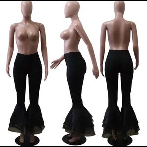 Women’s Black Ruffle Pants